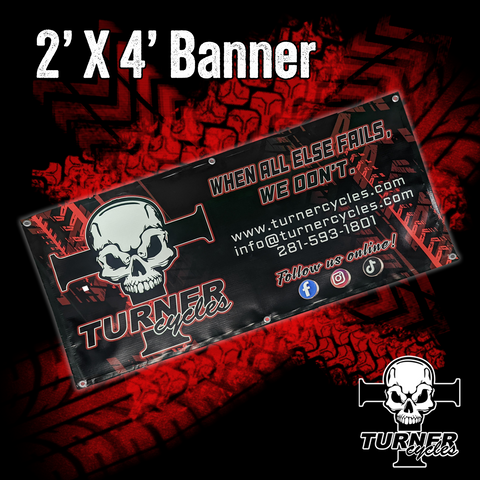 2' X 4' Turner Cycles Banner